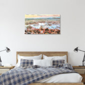 Rocky Waves 742 Art Canvas Afdruk (Insitu (Slaapkamer))