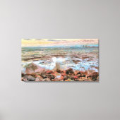 Rocky Waves 742 Art Canvas Afdruk (Voorkant)