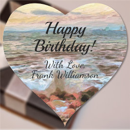 Rocky Waves Birthday 0742 Hart Sticker