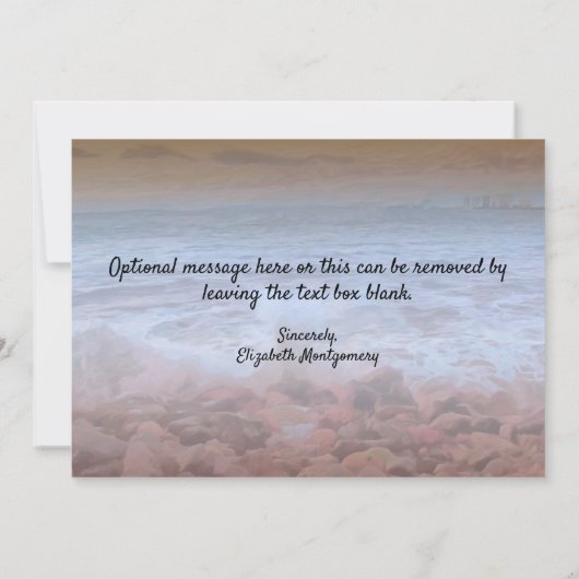 Rocky Waves Dank je wel 0742 Bedankkaart (Achterkant)