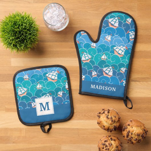Rocky Zee Pattern Ovenwant & Pannenlap Set (Top down)