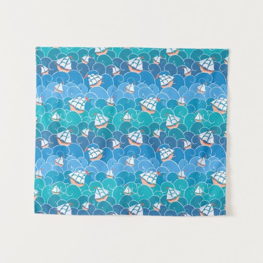 Rocky Zee Pattern Wandkleed (Voorkant (horizontaal))