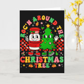 Rocn Around The Christmas Tree Nurse Icu Pjs Xmas Kaart (Gele Bloem)