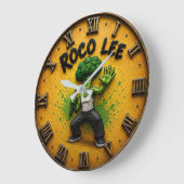 Roco Lee Funny Broccoli Martial Arts Grote Klok (Hoek)