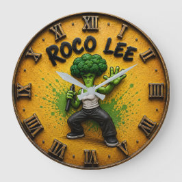 Roco Lee Funny Broccoli Martial Arts  Grote Klok