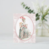 Rococco Lady Briefkaart (Staand voorkant)