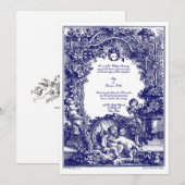 Rococo 1771 Altaar met bloemenslingers en cherubij Kaart (Voorkant / Achterkant)