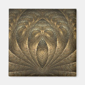 Rococo-A-Go-Go Gold Abstract Magneet (Voorkant)