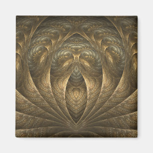 Rococo-A-Go Gold Abstract Magneet