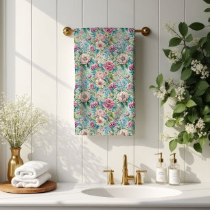 Rococo badhanddoeken pastel bloemen vintage elegan bad handdoek