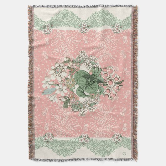 Rococo bank gooit dekens katoen polyester deken (Voorkant Verticaal)