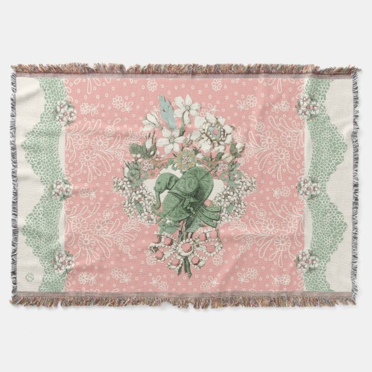 Rococo bank gooit dekens katoen polyester deken (Voorkant)