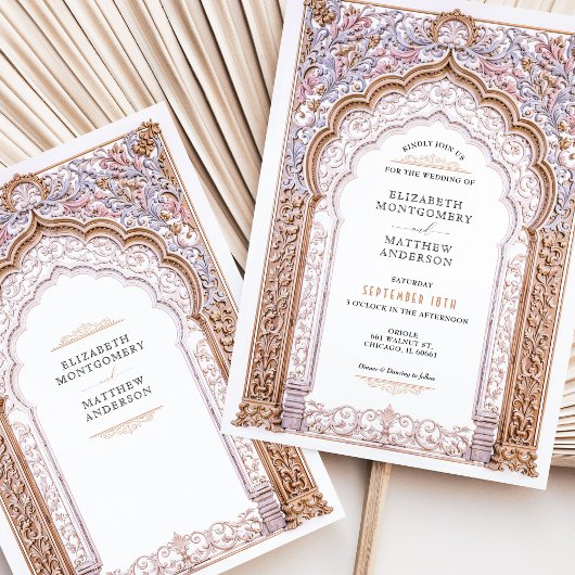 Rococo Barok Gold Arch bruiloft  details Kaart