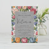 Rococo Baroque Floral Vrijgezellenfeest Kaart (Staand voorkant)