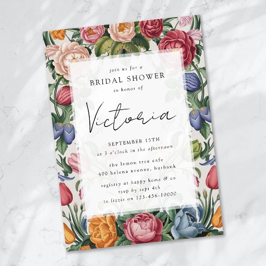 Rococo Baroque Floral Vrijgezellenfeest Kaart