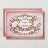  Rococo Bibliotheek Boek Romantisch Mauve Pink Kaart (Voorkant / Achterkant)