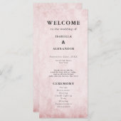  Rococo Bibliotheek Boek Romantisch Mauve Pink Programmakaart (Voorkant / Achterkant)