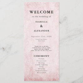  Rococo Bibliotheek Boek Romantisch Mauve Pink Programmakaart