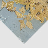 Rococo Blauw Goud Italiaans Romantisch Tissuepapier (Detail)