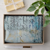 Rococo Blauw Goud Italiaans Romantisch Tissuepapier (Geschenk)