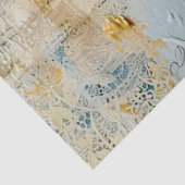 Rococo Blauw Goud Italiaans Romantisch Tissuepapier (Detail)