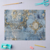 Rococo Blue Gold Italian Romantic  Tissuepapier (Craft)