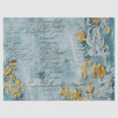 Rococo Blue Gold Italian Romantic  Tissuepapier (Voorkant)
