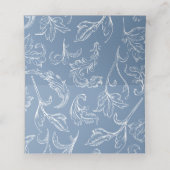 Rococo  Blue Wedding RSVP Plaatskaartje (Binnenkant ongevouwen)