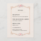 Rococo Blush Wedding Informatiekaartje (Voorkant)