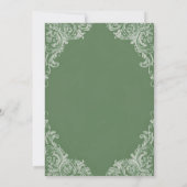 Rococo Bruids Douche Uitnodiging | tuin-Vintage (Achterkant)