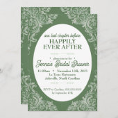 Rococo Bruids Douche Uitnodiging | tuin-Vintage (Voorkant / Achterkant)