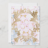 Rococo  bruiloft kaart (Achterkant)