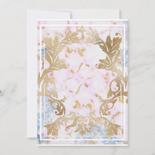 Rococo  bruiloft kaart (Achterkant)