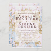 Rococo  bruiloft kaart (Voorkant / Achterkant)