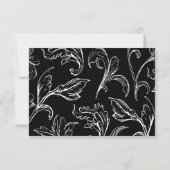 Rococo Bruiloft RSVP Antwoordkaart Kaartje (Achterkant)