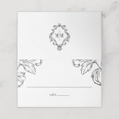 Rococo Bruiloft RSVP Plaatskaartje (Buitenkant ongevouwen)