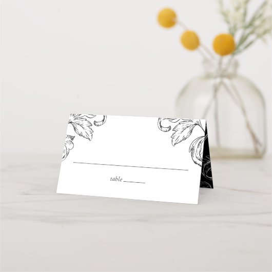 Rococo Bruiloft RSVP Plaatskaartje (Voorkant)