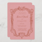  Rococo bruiloft uitnodigingen (Voorkant / Achterkant)