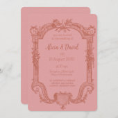  Rococo bruiloft uitnodigingen (Voorkant / Achterkant)