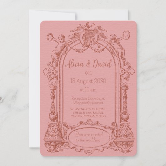  Rococo bruiloft uitnodigingen (Voorkant)