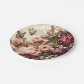 Rococo Butterfly Garden Galentine Floral Elegance Papieren Bordje (Gekanteld)