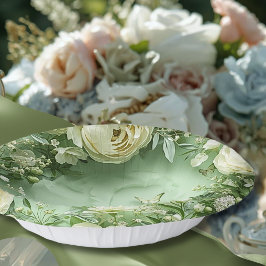 Rococo Butterfly Garden Galentine Floral Elegance Papieren Kommen