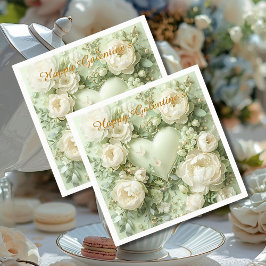 Rococo Butterfly Garden Galentine Floral Elegance Servet