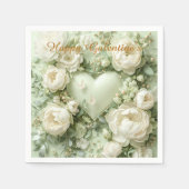 Rococo Butterfly Garden Galentine Floral Elegance Servet (Voorkant)