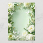 Rococo Butterfly Garden Galentine Tea Party Menu Kaart (Achterkant)