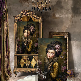 Rococo Buzz Moody Victorian Portrait & Floral Art Tissuepapier