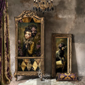Rococo Buzz Moody Victorian Portrait & Floral Art Tissuepapier