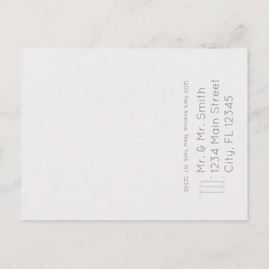 Rococo Carriage - Briefkaart / Uitnodiging / RSVP (Achterkant)