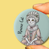 Rococo Cat – Elegante  kattenkunst Ronde Button 5,7 Cm