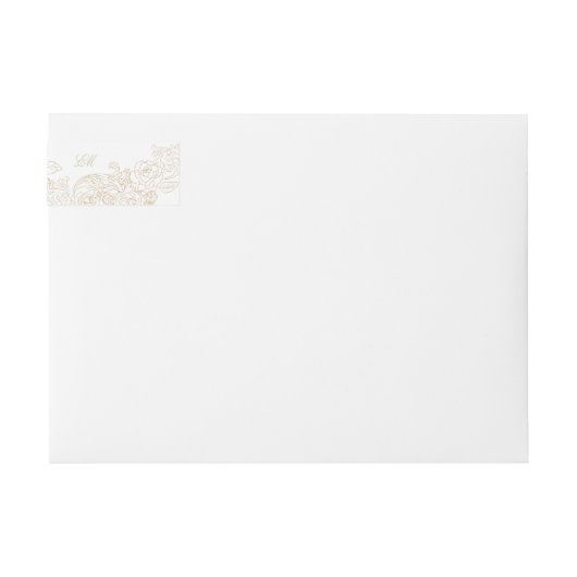 Rococo Champagne Ornament Pre-Addressed Return (Voorkant)